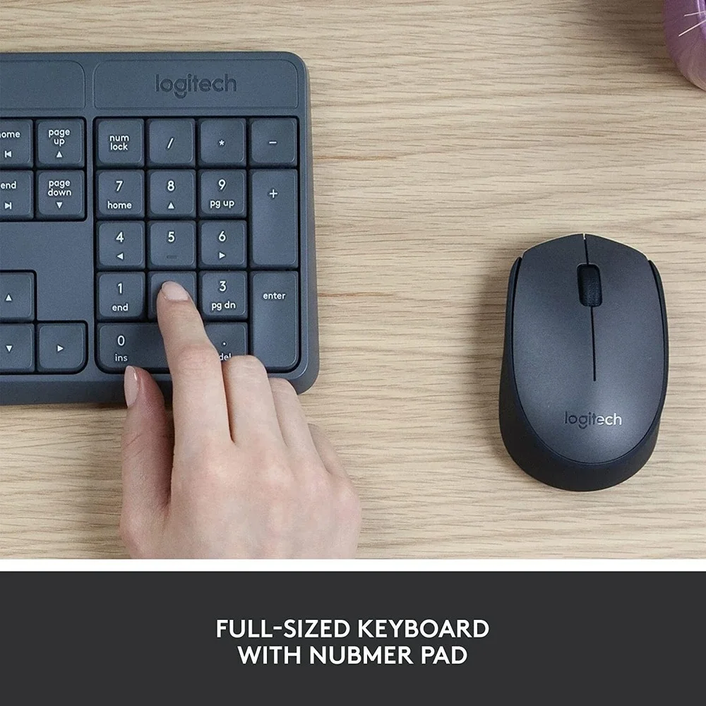 Logitech MK235 2.4 GHz Wireless Keyboard and Mouse Combo 15 FN Keys (920-007897)